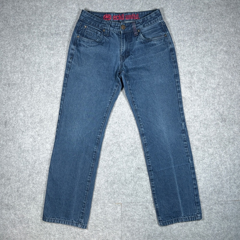 Ecko Unltd Denim Jeans Men 30(27x29) Blue Relaxed Fit Y2K baggy‎ Skater